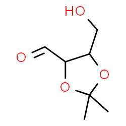 ChemSpider 2D Image | 5-(Hydroxymethyl)-2,2-dimethyl-1,3-dioxolane-4-carbaldehyde | C7H12O4