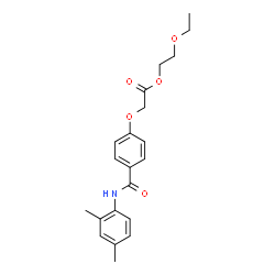 ChemSpider 2D Image | 2-Ethoxyethyl {4-[(2,4-dimethylphenyl)carbamoyl]phenoxy}acetate | C21H25NO5