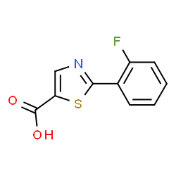 ChemSpider 2D Image | 2-(2-Fluorophenyl)-5-thiazolecarboxylic acid | C10H6FNO2S