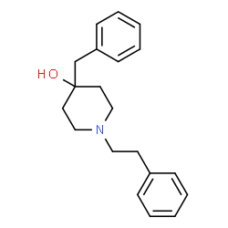 ChemSpider 2D Image | 4-Benzyl-1-(2-phenylethyl)-4-piperidinol | C20H25NO