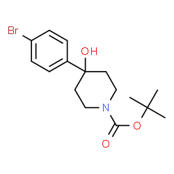 ChemSpider 2D Image | 1-Boc-4-(4-Bromo-phenyl)-piperidin-4-ol | C16H22BrNO3
