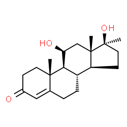 ChemSpider 2D Image | 11beta-Hydroxy-17alpha-methyltestosterone | C20H30O3
