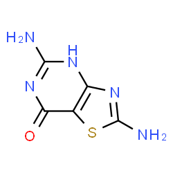ChemSpider 2D Image | 2,5-Diaminothiazolo[4,5-d]pyrimidin-7(6H)-one | C5H5N5OS