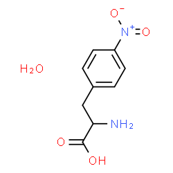 ChemSpider 2D Image | 4-Nitrophenylalanine hydrate (1:1) | C9H12N2O5