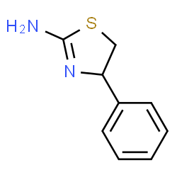 ChemSpider 2D Image | 4-Phenyl-4,5-dihydro-1,3-thiazol-2-amine | C9H10N2S