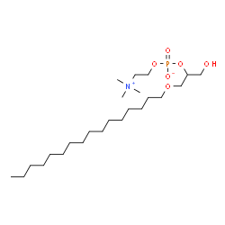 ChemSpider 2D Image | 1-(Hexadecyloxy)-3-hydroxy-2-propanyl 2-(trimethylammonio)ethyl phosphate | C24H52NO6P