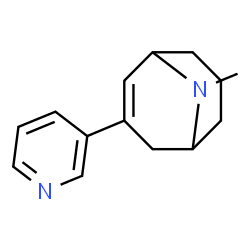 ChemSpider 2D Image | 9-Methyl-3-(3-pyridinyl)-9-azabicyclo[3.3.1]non-2-ene | C14H18N2