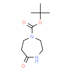 ChemSpider 2D Image | tert-Butyl-5-oxo-1,4-diazepan-1-carboxylat | C10H18N2O3