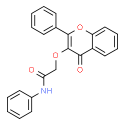 ChemSpider 2D Image | 2-[(4-Oxo-2-phenyl-4H-chromen-3-yl)oxy]-N-phenylacetamide | C23H17NO4