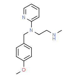 ChemSpider 2D Image | 2-((2-Methylaminoethyl)(p-methoxybenzyl)amino)pyridine | C16H21N3O