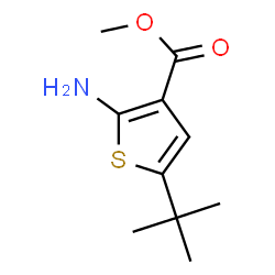 ChemSpider 2D Image | methyl 2-amino-5-tert-butylthiophene-3-carboxylate | C10H15NO2S