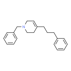 ChemSpider 2D Image | 1-Benzyl-4-(3-phenylpropyl)-1,2,3,6-tetrahydropyridine | C21H25N