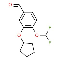 ChemSpider 2D Image | 3-Cyclopentyloxy-4-difluoromethoxy-benzaldehyde | C13H14F2O3