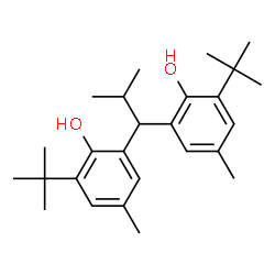 ChemSpider 2D Image | 2,2'-(2-Methyl-1,1-propanediyl)bis[4-methyl-6-(2-methyl-2-propanyl)phenol] | C26H38O2