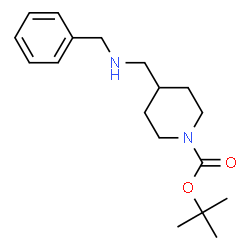 ChemSpider 2D Image | 2-Methyl-2-propanyl 4-[(benzylamino)methyl]-1-piperidinecarboxylate | C18H28N2O2