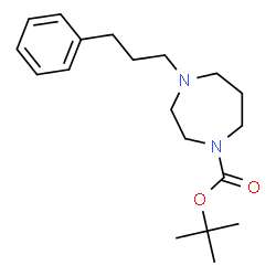 ChemSpider 2D Image | tert-Butyl 4-(3-phenylpropyl)-1,4-diazepane-1-carboxylate | C19H30N2O2