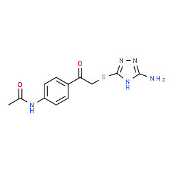 ChemSpider 2D Image | N-(4-{[(3-Amino-1H-1,2,4-triazol-5-yl)sulfanyl]acetyl}phenyl)acetamide | C12H13N5O2S