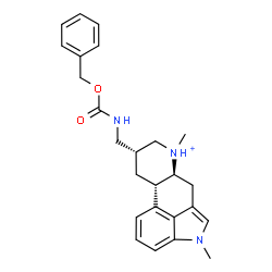 ChemSpider 2D Image | Benzyl {[(5alpha,8alpha,10beta)-1,6-dimethylergolin-6-ium-8-yl]methyl}carbamate | C25H30N3O2