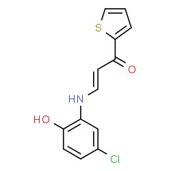 ChemSpider 2D Image | (2E)-3-[(5-Chloro-2-hydroxyphenyl)amino]-1-(2-thienyl)-2-propen-1-one | C13H10ClNO2S