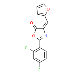 ChemSpider 2D Image | 2-(2,4-Dichloro-phenyl)-4-furan-2-ylmethylene-4H-oxazol-5-one | C14H7Cl2NO3