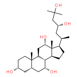 ChemSpider 2D Image | 5b-Cholestane-3a,7a,12a,23S,25-pentol | C27H48O5