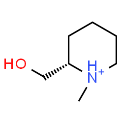 ChemSpider 2D Image | (2S)-2-(Hydroxymethyl)-1-methylpiperidinium | C7H16NO