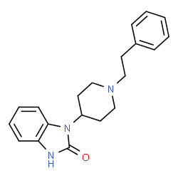 ChemSpider 2D Image | 1-[1-(2-Phenylethyl)-4-piperidinyl]-1,3-dihydro-2H-benzimidazol-2-one | C20H23N3O