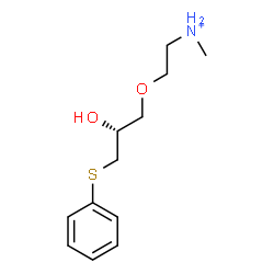ChemSpider 2D Image | 2-[(2R)-2-Hydroxy-3-(phenylsulfanyl)propoxy]-N-methylethanaminium | C12H20NO2S