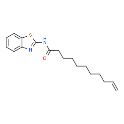 ChemSpider 2D Image | N-(1,3-Benzothiazol-2-yl)-10-undecenamide | C18H24N2OS
