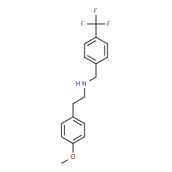 ChemSpider 2D Image | 2-(4-Methoxyphenyl)-N-[4-(trifluoromethyl)benzyl]ethanamine | C17H18F3NO