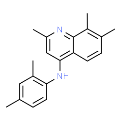 ChemSpider 2D Image | N-(2,4-Dimethylphenyl)-2,7,8-trimethyl-4-quinolinamine | C20H22N2