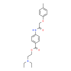 ChemSpider 2D Image | 2-(Diethylamino)ethyl 4-{[(4-methylphenoxy)acetyl]amino}benzoate | C22H28N2O4