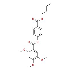 ChemSpider 2D Image | 4-(Butoxycarbonyl)phenyl 2,4,5-trimethoxybenzoate | C21H24O7