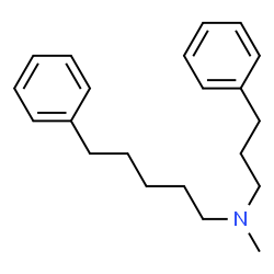 ChemSpider 2D Image | N-Methyl-5-phenyl-N-(3-phenylpropyl)-1-pentanamine | C21H29N