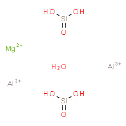 ChemSpider 2D Image | Silicic acid (H_2_SiO_3_), aluminum magnesium salt, hydrate (2:2:1:1) | H6Al2MgO7Si2