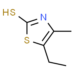 ChemSpider 2D Image | 5-Ethyl-4-methyl-1,3-thiazole-2(3H)-thione | C6H9NS2