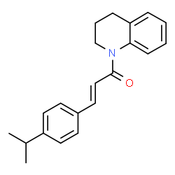 ChemSpider 2D Image | (2E)-1-(3,4-Dihydro-1(2H)-quinolinyl)-3-(4-isopropylphenyl)-2-propen-1-one | C21H23NO