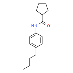 ChemSpider 2D Image | N-(4-Butylphenyl)cyclopentanecarboxamide | C16H23NO