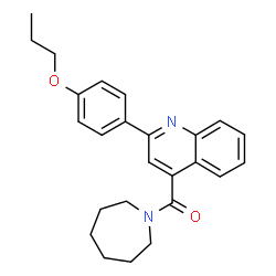 ChemSpider 2D Image | 1-Azepanyl[2-(4-propoxyphenyl)-4-quinolinyl]methanone | C25H28N2O2
