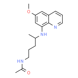 ChemSpider 2D Image | N-{4-[(6-Methoxy-8-quinolinyl)amino]pentyl}acetamide | C17H23N3O2