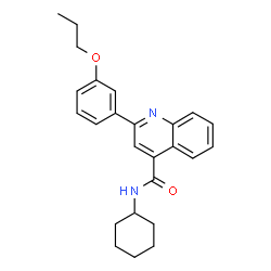 ChemSpider 2D Image | N-Cyclohexyl-2-(3-propoxyphenyl)-4-quinolinecarboxamide | C25H28N2O2