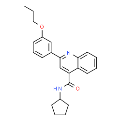 ChemSpider 2D Image | N-Cyclopentyl-2-(3-propoxyphenyl)-4-quinolinecarboxamide | C24H26N2O2
