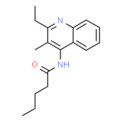 ChemSpider 2D Image | N-(2-Ethyl-3-methyl-4-quinolinyl)pentanamide | C17H22N2O