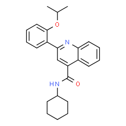 ChemSpider 2D Image | N-Cyclohexyl-2-(2-isopropoxyphenyl)-4-quinolinecarboxamide | C25H28N2O2