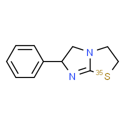 ChemSpider 2D Image | 6-Phenyl(~35~S)-2,3,5,6-tetrahydroimidazo[2,1-b][1,3]thiazole | C11H12N235S