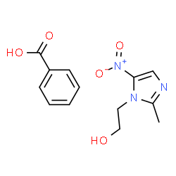 ChemSpider 2D Image | 2-(2-Methyl-5-nitro-1H-imidazol-1-yl)ethanol benzoate (1:1) | C13H15N3O5