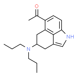 ChemSpider 2D Image | 1-[4-(Dipropylamino)-1,3,4,5-tetrahydrobenzo[cd]indol-6-yl]ethanone | C19H26N2O