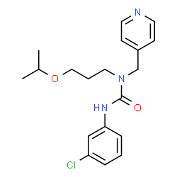 ChemSpider 2D Image | 3-(3-Chlorophenyl)-1-(3-isopropoxypropyl)-1-(4-pyridinylmethyl)urea | C19H24ClN3O2