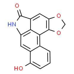 ChemSpider 2D Image | 8-Hydroxy[1,3]benzodioxolo[6,5,4-cd]benzo[f]indol-5(6H)-one | C16H9NO4