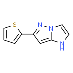 ChemSpider 2D Image | 6-(2-Thienyl)-1H-imidazo[1,2-b]pyrazole | C9H7N3S